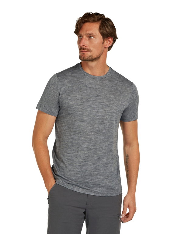 Icebreaker Wander-/Freizeit Tshirt Merino 150 Tech Lite III (100% Merinowolle) grau Herren